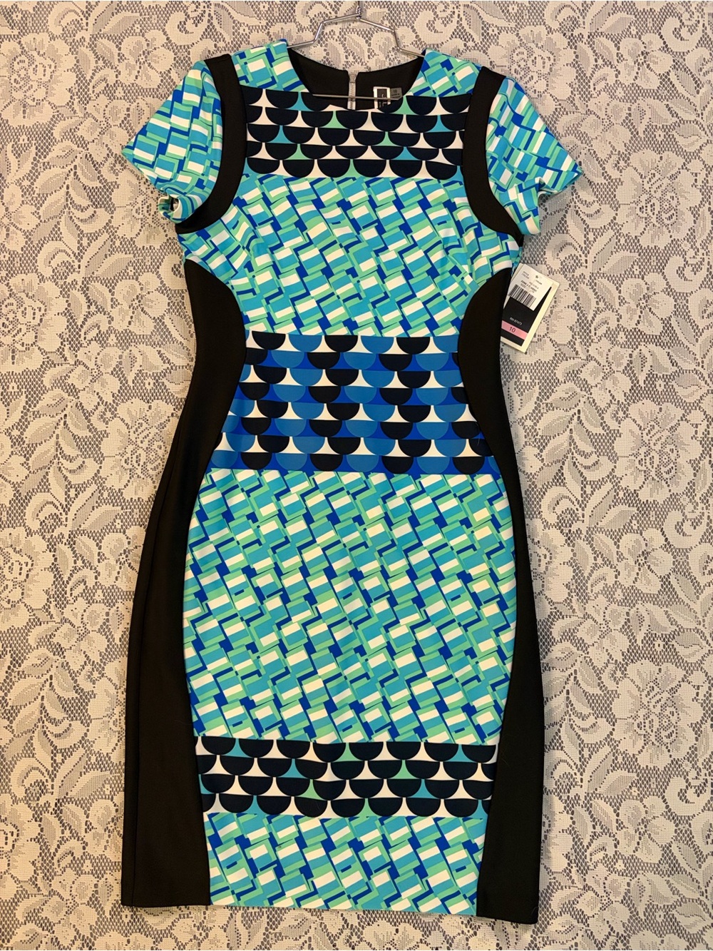 Julian Taylor New York Geometric Colorblock Sheath / Bodycon Dress